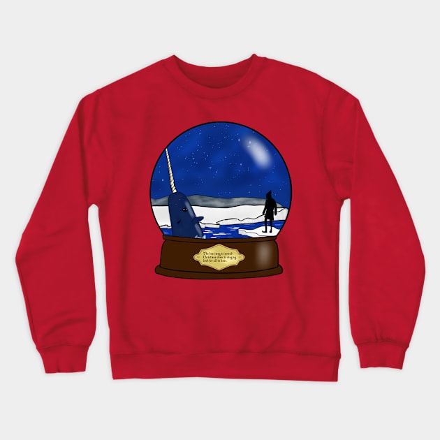 The elf snow globe Crewneck Sweatshirt by bowtie_fighter